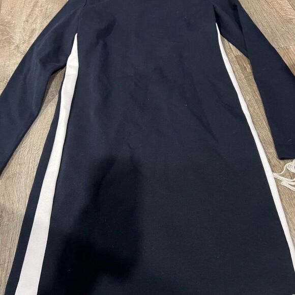 NWT Michael Kors side tuxedo stripe long sleeve dress size M - Picture 6 of 10